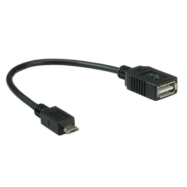 EAN 7611990121847 - VALUE 11.99.8311 cable USB USB 2.0 0,15 m USB A Micro-USB B Negro imagen 3