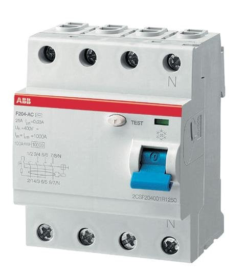EAN 8012542783602 - ABB F204 A-63/0,03 corta circuito Interruptor diferencial Tipo A 4 imagen 1