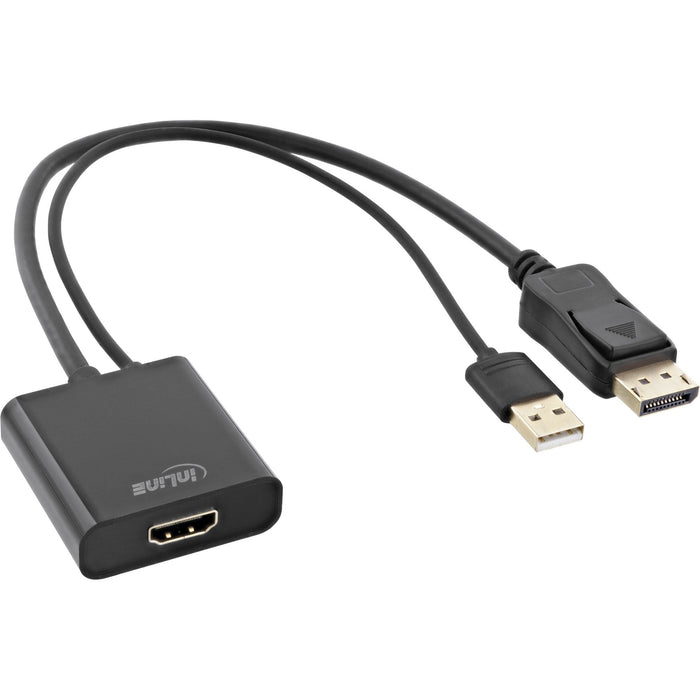 EAN 4043718292677 - InLine 17169P adaptador de cable de vídeo 0,3 m HDMI tipo A (Estándar) DisplayPort Negro imagen 1