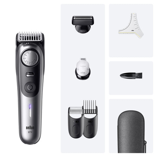 EAN 8700216427715 - Braun BeardTrimmer 9 80789785 depiladora para la barba AC/Batería 20 2 cm Mojado y seco Gris imagen 2