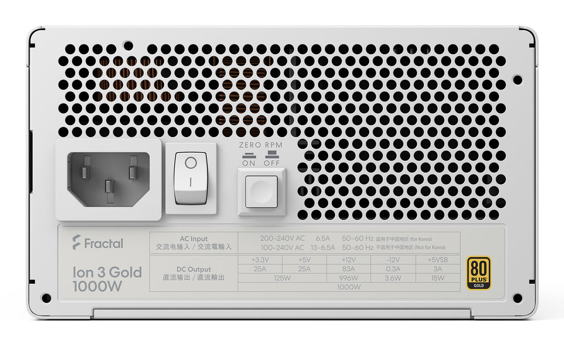 EAN 7340172710288 - Fractal Design Ion 3 Gold 1000W unidad de fuente de alimentación 24-pin ATX ATX Blanco imagen 5