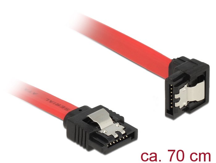 EAN 4043619839803 - DeLOCK 83980 cable de SATA 0,7 m SATA 7-pin Negro, Rojo imagen 1
