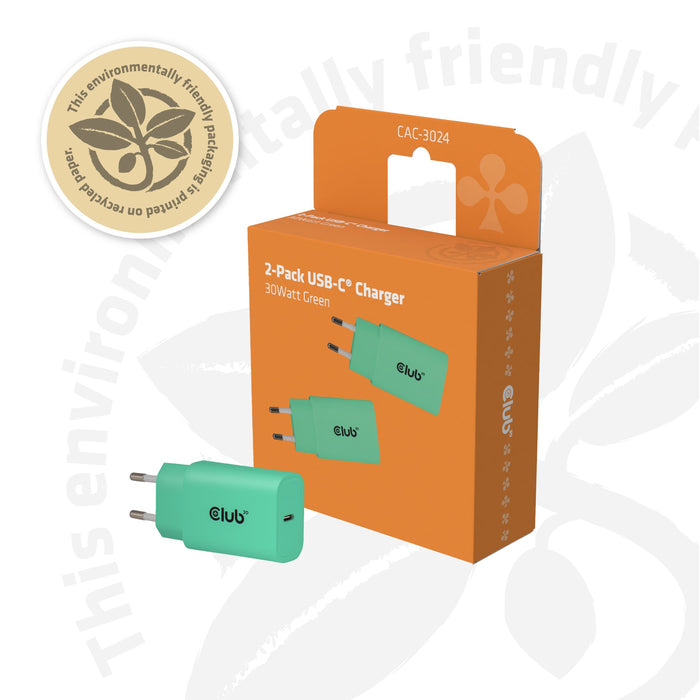 EAN 8719214473433 - CLUB3D CAC-3024 cargador de dispositivo móvil Smartphone, Universal Verde Corriente alterna Carga rápida  imagen 10