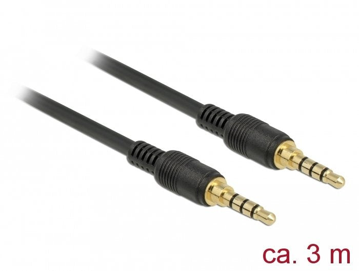 EAN 4043619856015 - DeLOCK 85601 cable de audio 3 m 3,5mm Negro imagen 1