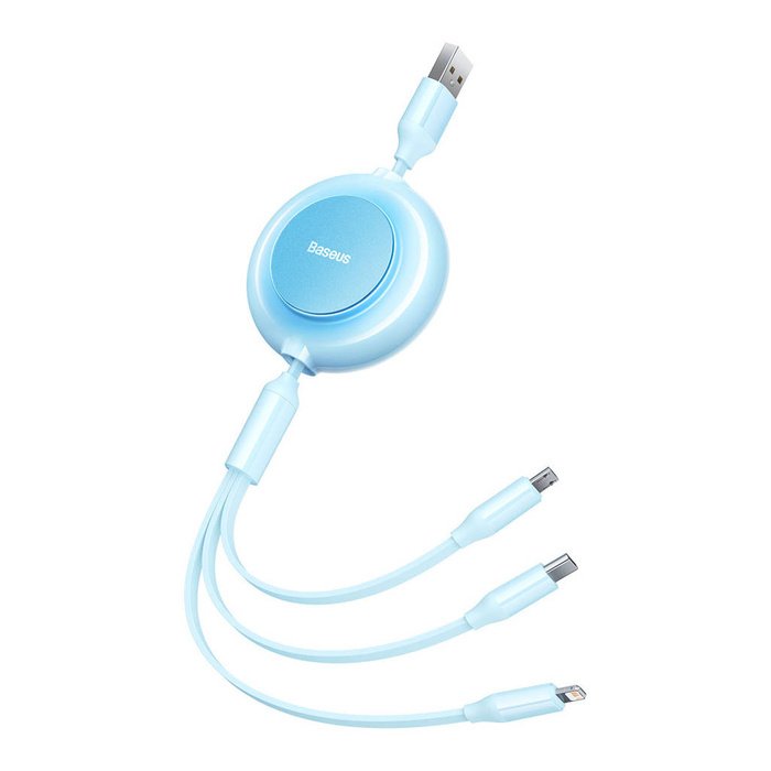 EAN 6932172609047 - Baseus CAMJ010017 cable USB USB 2.0 1,1 m USB A USB C/Micro-USB B/Lightning Azul imagen 1