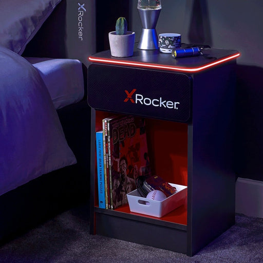 EAN 0094338220261 - X Rocker 2022026 mesa de noche Mesilla de noche 1 cajón(es) Negro, Rojo imagen 1