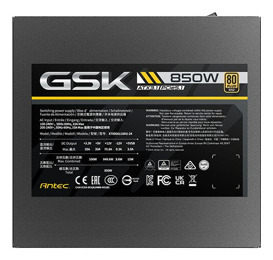 EAN 0761345200509 - Antec GSK ATX3.1 850W 80 PLUS Gold unidad de fuente de alimentación 20+4 pin ATX ATX Negro imagen 8