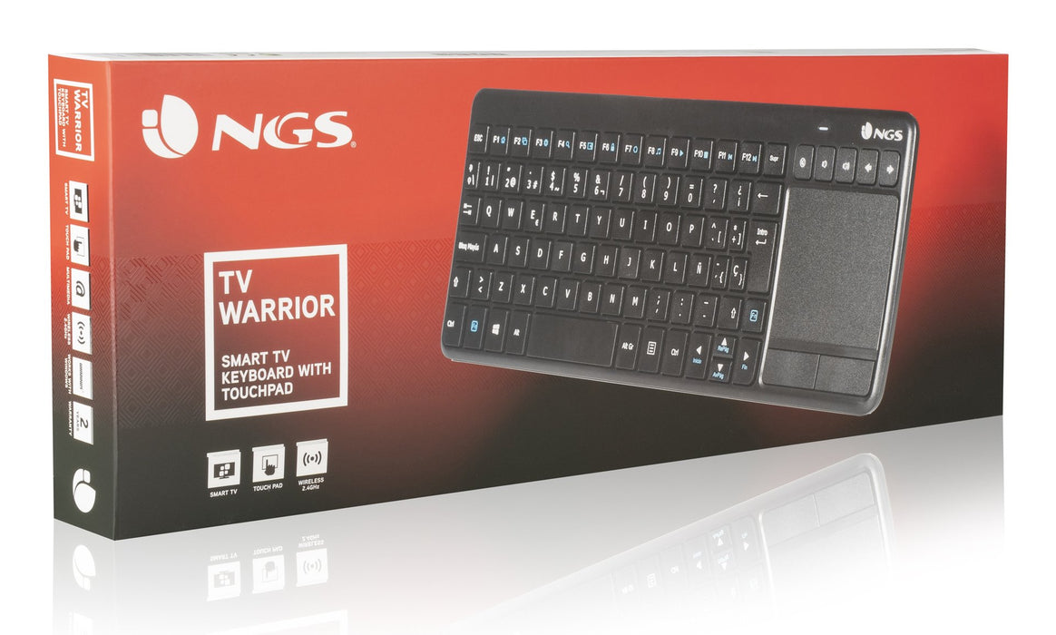 EAN 8435430609967 - NGS TV Warrior, QWERTY, ES teclado Hogar RF inalámbrico Negro imagen 8