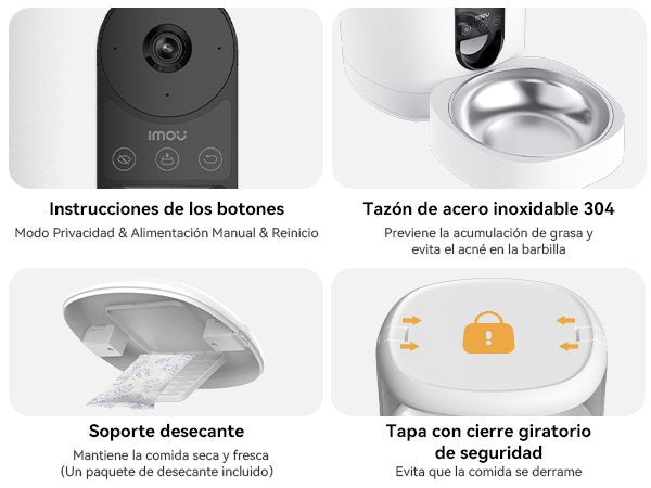 EAN 6976391032576 - Imou PF1 4L comedero y bebedero para perro y gato Acero inoxidable Blanco Comedero automático para mascot imagen 18