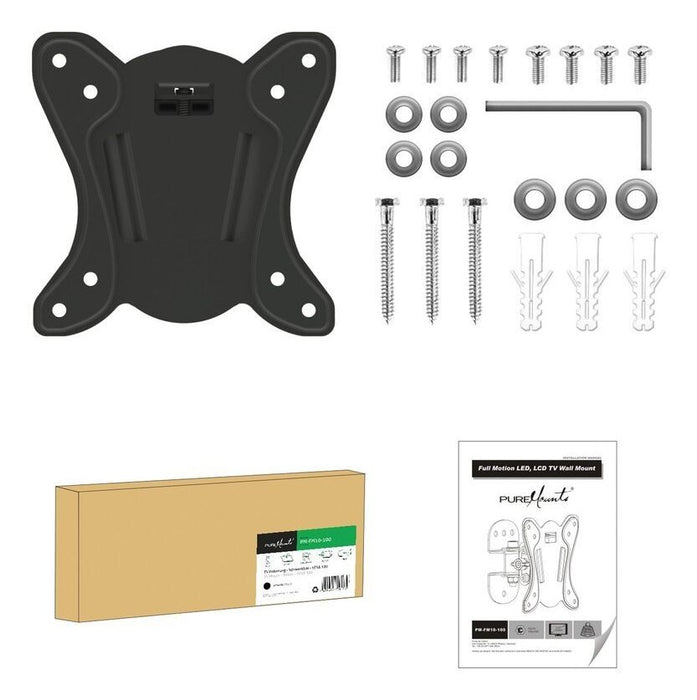 EAN 4251364706183 - PureMounts PM-FM10-100 soporte para TV 68,6 cm (27") Negro imagen 5