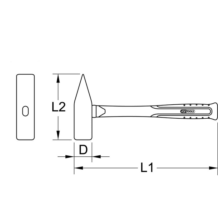 EAN 4042146521243 - KS Tools 963.2019 martillo Martillo de bola imagen 2