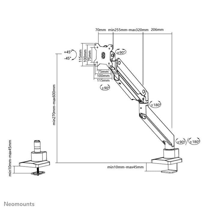 EAN 8717371447229 - Neomounts NM-D775SILVER soporte para monitor 81,3 cm (32") Escritorio Plata imagen 13