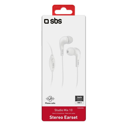 EAN 8018417208805 - SBS TEINEARWL auricular y casco Auriculares Alámbrico Dentro de oído Llamadas/Música Blanco imagen 2