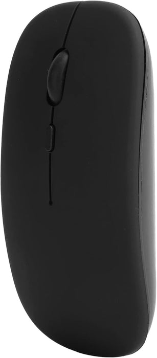 Raton Inalámbrico Recargable 2 En 1 Bluetooth + Usb 2.4g 1600 Dpi Ergonómico Negro