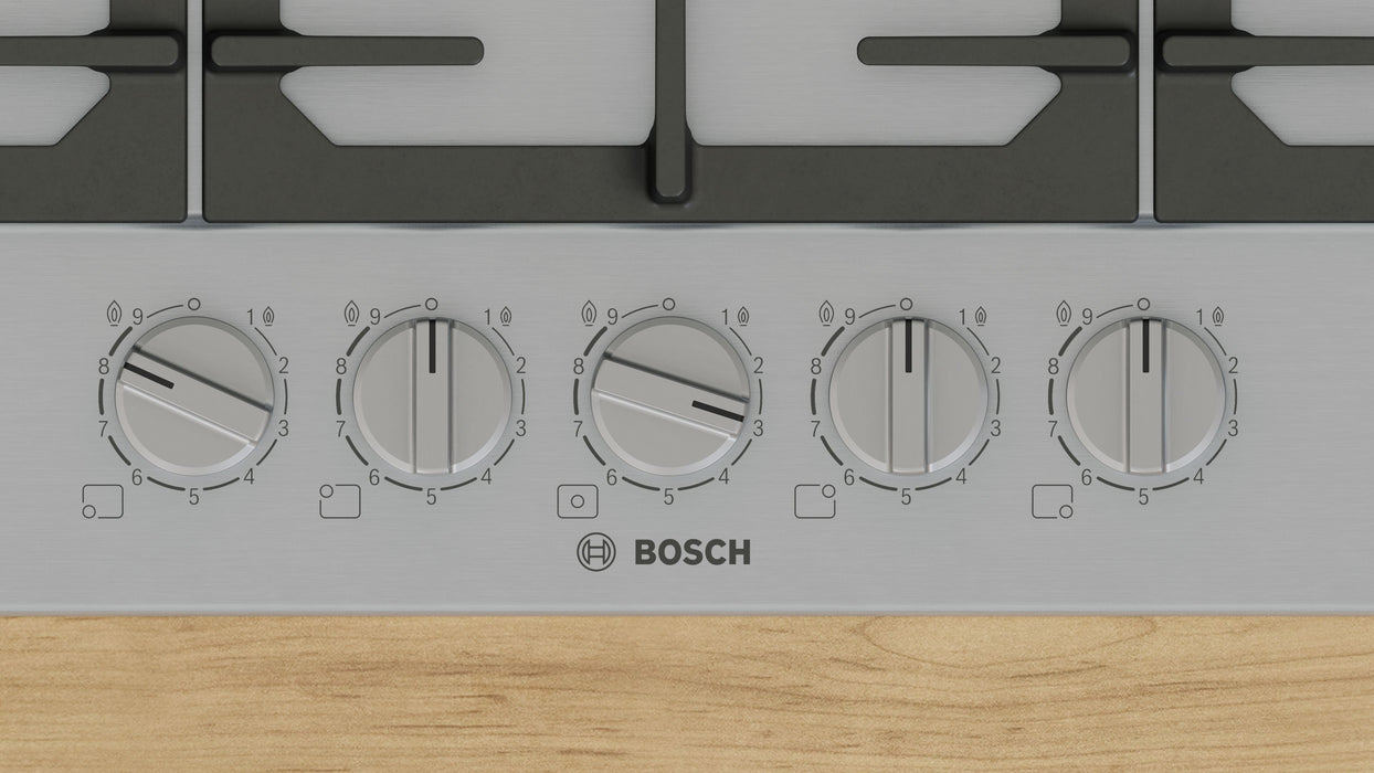 EAN 4242005437849 - Bosch Serie 6 PCQ7A5I90 hobs Acero inoxidable Integrado 75 cm Encimera de gas 5 zona(s) imagen 4