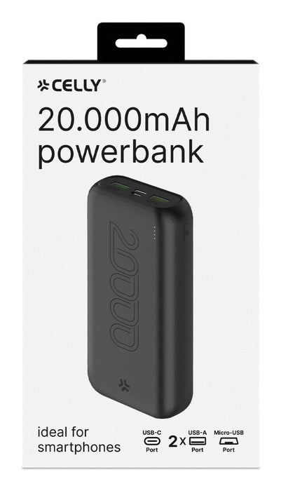 EAN 8021735222040 - Celly PBE20000CBK batería externa Ión de litio 20000 mAh Negro imagen 4