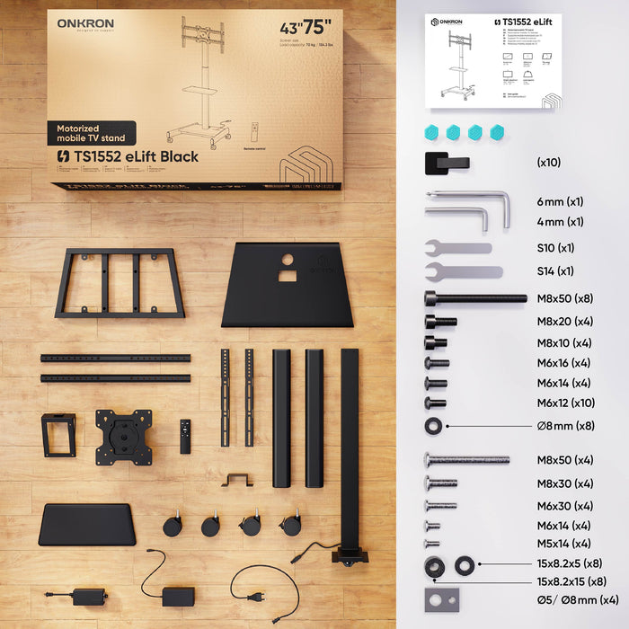 EAN 4262392441427 - ONKRON TS1552E 190,5 cm (75") Negro imagen 4