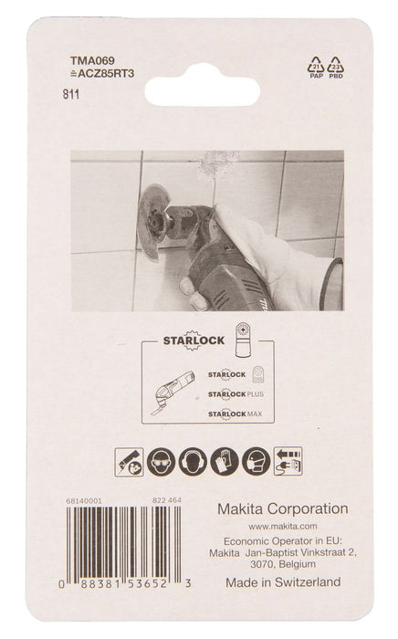 EAN 0088381536523 - Makita B-65028 hoja de sierra de calar, de sierra de marquetería y de sierra recíproca Carburo de tungste imagen 2