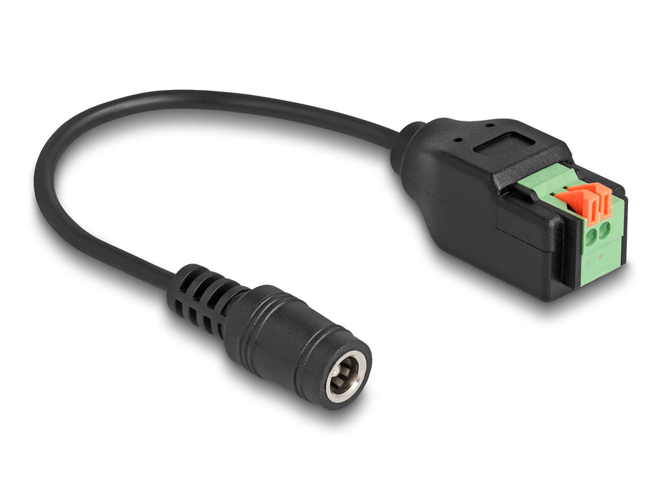 EAN 4043619663262 - DeLOCK 66326 cable de transmisión Negro, Verde 0,15 m 5.5 x 2.1 mm Regleta de bornes de 2 pines imagen 2