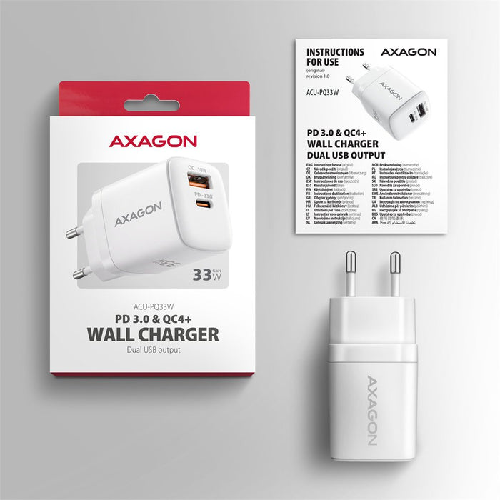 EAN 8595247910288 - Axagon ACU-PQ33W cargador de dispositivo móvil Universal, Tableta, Teléfono móvil, Batería portátil, Smar imagen 11