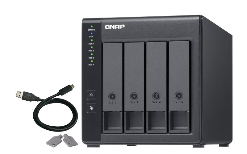 EAN 4713213514429 - QNAP TR-004 caja para disco duro externo Carcasa de disco duro/SSD Negro 2.5/3.5" imagen 1