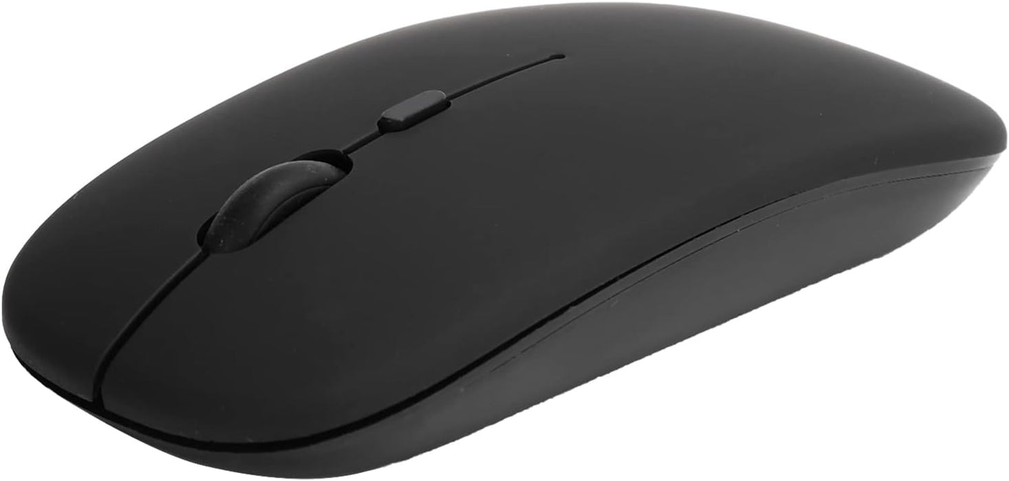 Raton Inalámbrico Recargable 2 En 1 Bluetooth + Usb 2.4g 1600 Dpi Ergonómico Negro