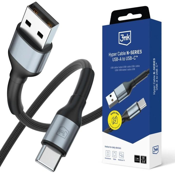 EAN 5903108680318 - 3MK 5903108680318 cable USB USB 2.0 1 m USB C USB A 0,48 Gbit/s 18 W Blanco imagen 1