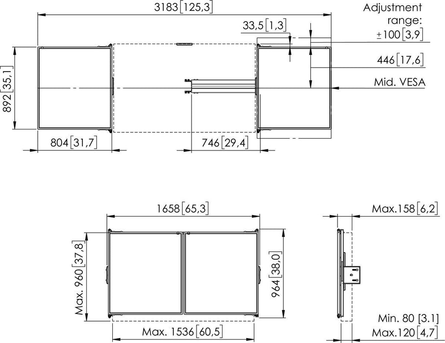 EAN 8712285410505 - Vogel's RISE WBS65 Blanco imagen 4