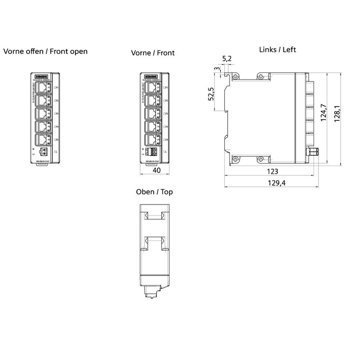EAN 4047622455685 - Siemens 6GK5005-0BA10-1CA3 switch No administrado imagen 5