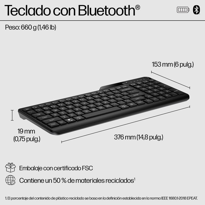 EAN 197192767405 - HP 460 Multi-Device Bluetooth Keyboard teclado Hogar Negro imagen 4