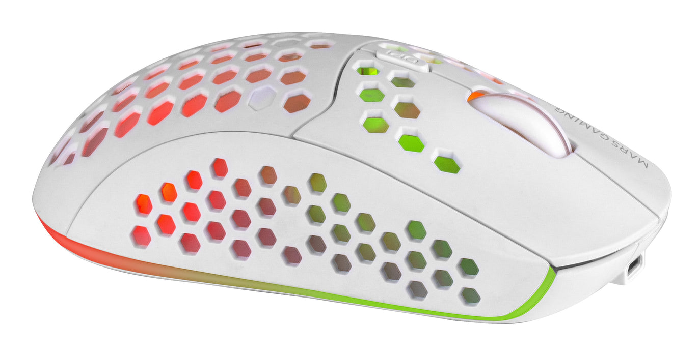 EAN 8435693111160 - Mars Gaming MCPWXWES teclado Ratón incluido Juego RF inalámbrica + USB QWERTY Español Blanco imagen 6