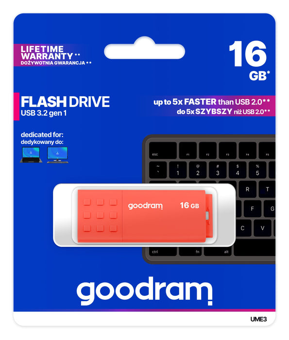 EAN 5908267935743 - Goodram UME3 unidad flash USB 16 GB USB tipo A 3.2 Gen 1 (3.1 Gen 1) Naranja imagen 5