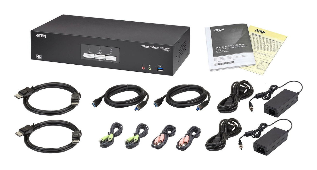 EAN 4710469343094 - ATEN CS1922ATC interruptor KVM Negro imagen 4