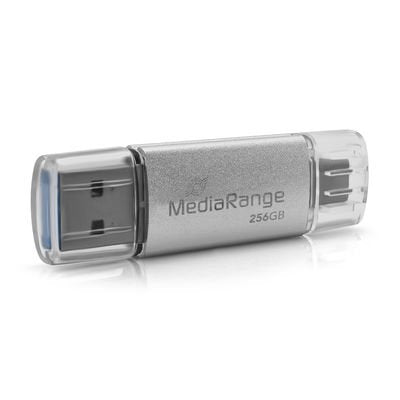 EAN 4260664879770 - MediaRange MR939-1 unidad flash USB 256 GB USB Type-A / USB Type-C 3.2 Gen 1 (3.1 Gen 1) Plata imagen 2