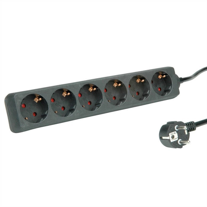 EAN 7630049612204 - ROLINE 19.07.1072 base múltiple 1,5 m 6 salidas AC Interior Negro imagen 1