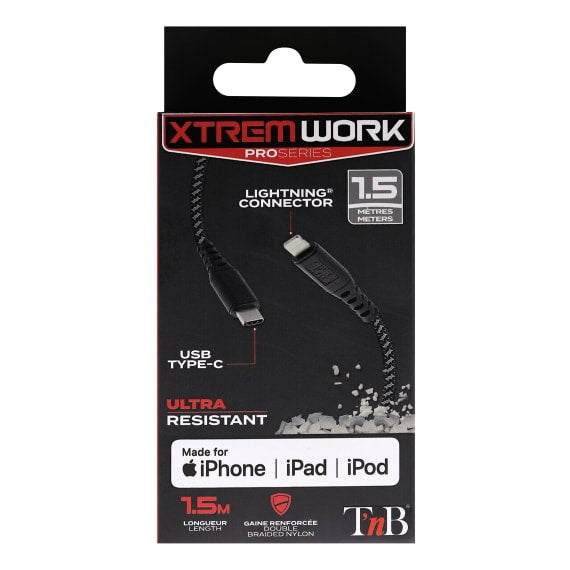 EAN 3303170103258 - T'nB XCBLTC150 cable de conector Lightning 1,5 m Negro imagen 3