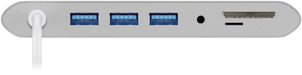 EAN 4040849621130 - Goobay 62113 base para portátil y replicador de puertos Alámbrico USB 3.2 Gen 1 (3.1 Gen 1) Type-C Plata imagen 6