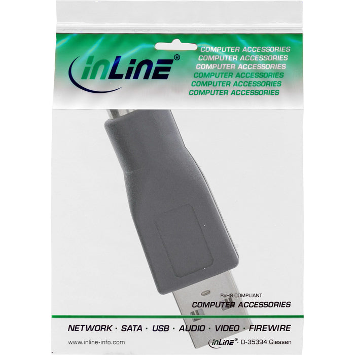 EAN 4043718090303 - InLine 33102K cambiador de género para cable PS/2 female PS/2 Negro imagen 3