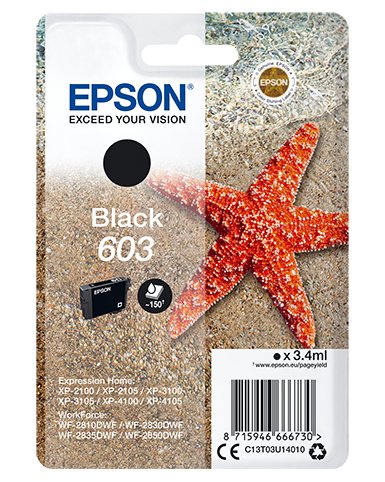 EAN 8715946666730 - Epson C13T03U14010 cartucho de tinta 1 pieza(s) Original Rendimiento estándar Negro imagen 1