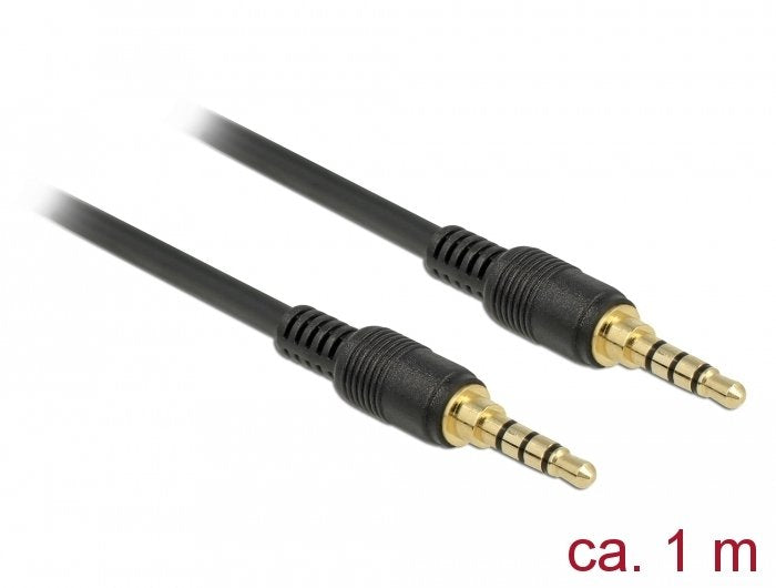 EAN 4043619855957 - DeLOCK 85595 cable de audio 1 m 3,5mm Negro imagen 1