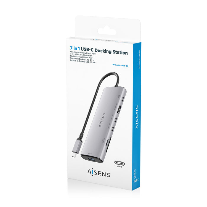 EAN 8435739903599 - AISENS ASUC-7P031-GR base para portátil y replicador de puertos Alámbrico USB 3.2 Gen 1 (3.1 Gen 1) Type- imagen 7