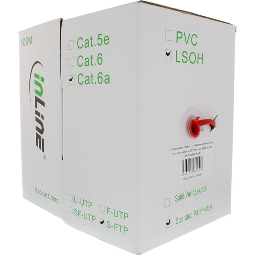 EAN 4043718201808 - InLine 76899R cable de red Rojo 100 m Cat6a S/FTP (S-STP) imagen 2