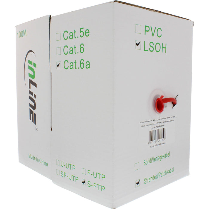EAN 4043718201808 - InLine 76899R cable de red Rojo 100 m Cat6a S/FTP (S-STP) imagen 2