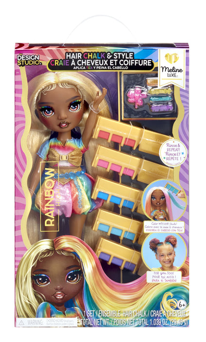 EAN 0035051526797 - Rainbow High Hair Chalk & Style Doll- Meline (Gold) imagen 14