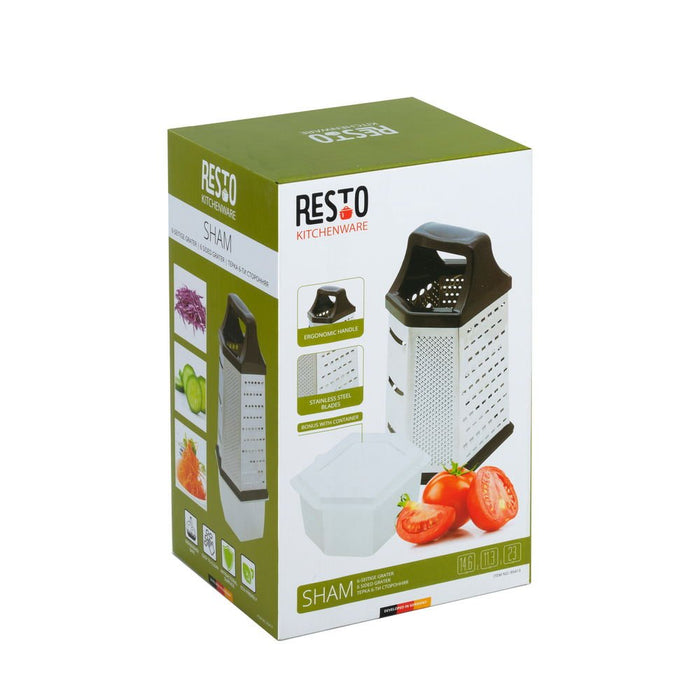 EAN 4260709010250 - Resto Kitchenware 95413 cortador de verduras en espiral o rallador manual Caja ralladora Negro, Acero ino imagen 14