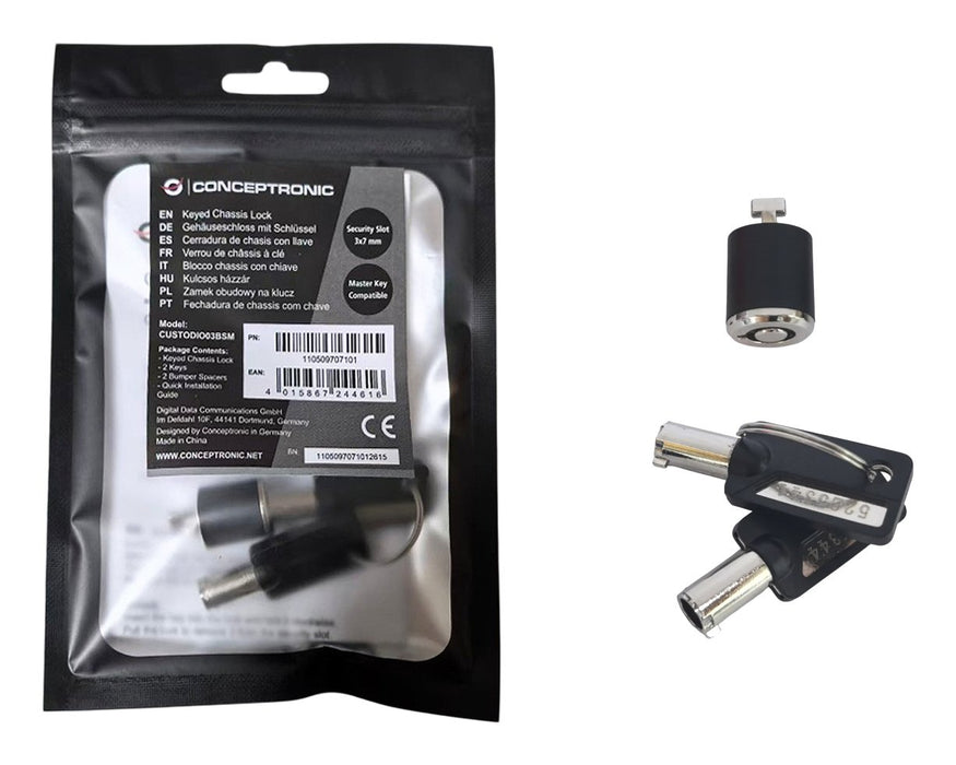 EAN 4015867244616 - Conceptronic CUSTODIO03BSM cable antirrobo Negro imagen 2