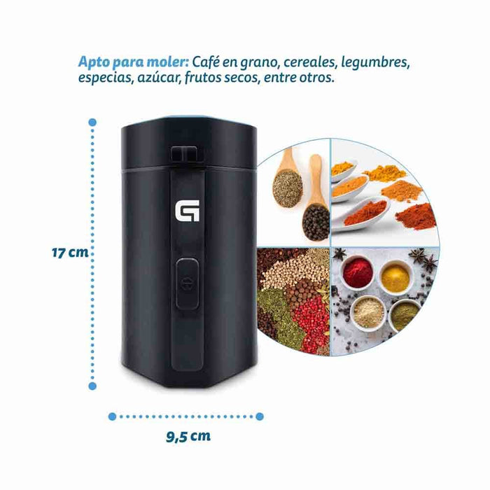 EAN 8426156015903 - Grunkel MO-150R molinillo de café 150 W Negro imagen 2