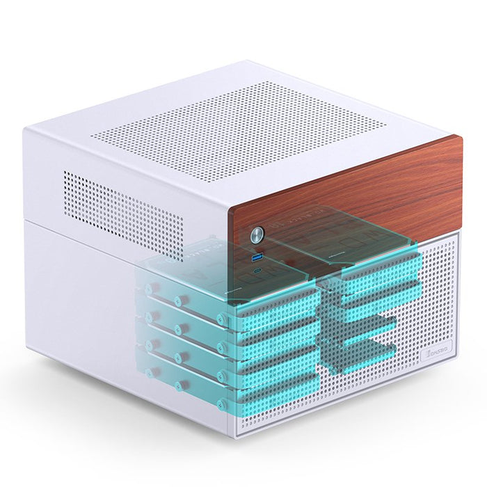 EAN 6970620553771 - Jonsbo N4 WHITE carcasa de ordenador Micro Torre Blanco imagen 11