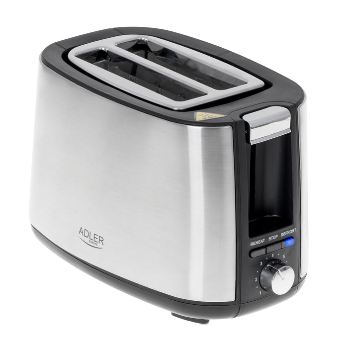 EAN 5903887802154 - Adler AD 3214 tostadora 7 2 rebanada(s) 900 W Plata imagen 1