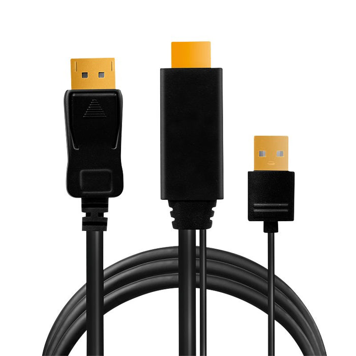 EAN 4052792062304 - LogiLink CH0091 adaptador de cable de vídeo 2 m HDMI + USB Type-A DisplayPort Negro imagen 3